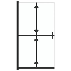 vidaXL Zložljiva pregrada za tu&scaron; prozorno ESG steklo 110x190 cm