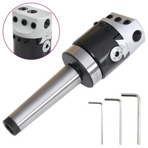 vidaXL F1-12 50 mm vrtalna glava z MT3-M12 vrtalno gredjo za rezkanje