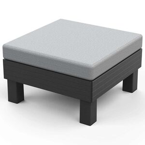 Keter Garden Elements enojna blazina Hocker Graphite s svetlo sivo blazino