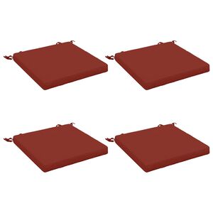 vidaXL Sedežne blazine SOEST 4 kos 100% poliester Rdeča 40 x 40 x 5 cm