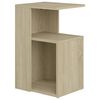 vidaXL Stranska mizica sonoma hrast 36x30x56 cm iverna plo&scaron;ča