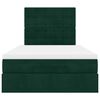 vidaXL Otomanski posteljni okvir z vzmetnicami zelen 120x190cm žamet