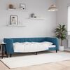 vidaXL Raztegljiva postelja modra 80x200 cm žamet