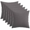 vidaXL Prevleka za blazino 6 kos HEERLEN Svetlo siva 50 x 50 cm Blago