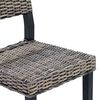 vidaXL Jedilni stol 2 pcs Črna pranja 46 x 55 x 84 cm Kubu rattan