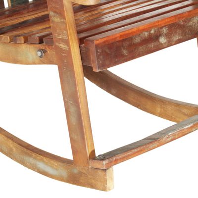 vidaXL Vrtni gugalni stol iz trdnega predelanega lesa