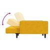 vidaXL Kavč dvosed z leži&scaron;čem rumen žamet