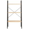 vidaXL 3-nadstropni stoječi regal svetlo rjav in črn 56x35x108 cm