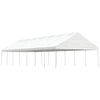 vidaXL Paviljon s streho bel 15,61x5,88x3,75 m polietilen