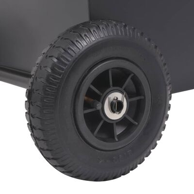 vidaXL Voziček za drva s pnevmatskimi kolesi 46x35x100 cm