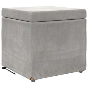 vidaXL Stolica Svetlo siva 41 x 41 x 40 cm Samet in Umetno Leseno