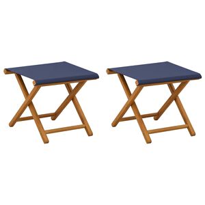 vidaXL Ležalnik 2 pcs Trdna Eukaliptusova Les Modra