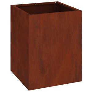 vidaXL Vrtni lonček Rjav 32 x 32 x 40 cm Vremensko odporno jeklo