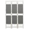 vidaXL Paravan 3-delni siv 105x165 cm blago