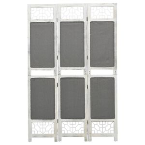 vidaXL Paravan 3-delni siv 105x165 cm blago
