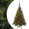 vidaXL Umetna božična jelka z bučko 150 cm 150 LED Toplo bela