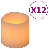 vidaXL Električne LED svečke 12 kosov toplo bele