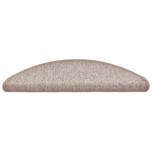 vidaXL Stopni&scaron;čne preproge 30 kosov 56x17x3 cm svetlo rjave polkrožne