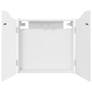 vidaXL Omara za tarče Bela visok sijaj 56 x 12 x 63 cm Inženirski les