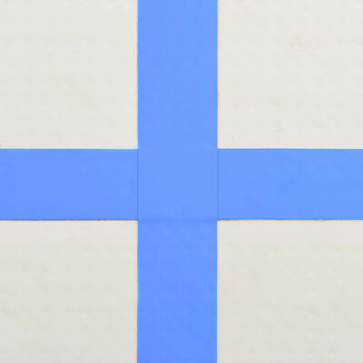 vidaXL Napihljiva gimnastična podloga s tlačilko 700x100x20 cm modra