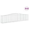 vidaXL Obokane gabion ko&scaron;are 10 kosov 400x50x80/100 cm cinkano železo