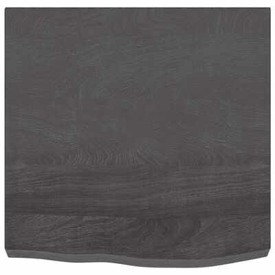 vidaXL Kopalniški pult temno rjav 60x60x(2-6) cm obdelan trden les