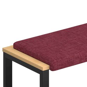 vidaXL Blazina za klop Blago Vinorodna rdeča Globina 35 cm