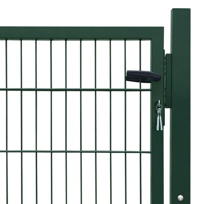 vidaXL Ograjna vrata jeklena zelena 105x150 cm