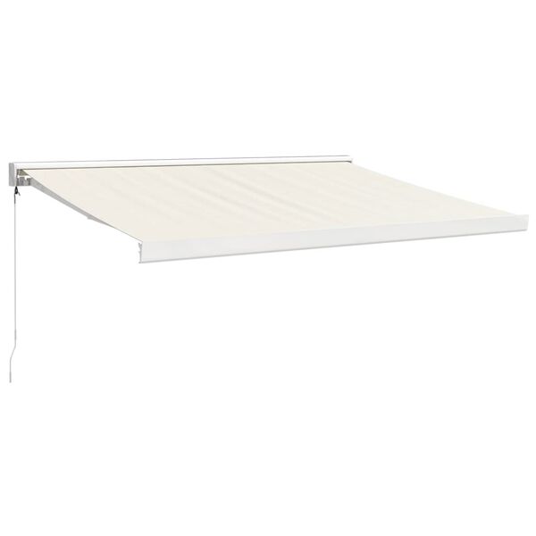 vidaXL Zložljiva tenda krem 3,5x2,5 m blago in aluminij