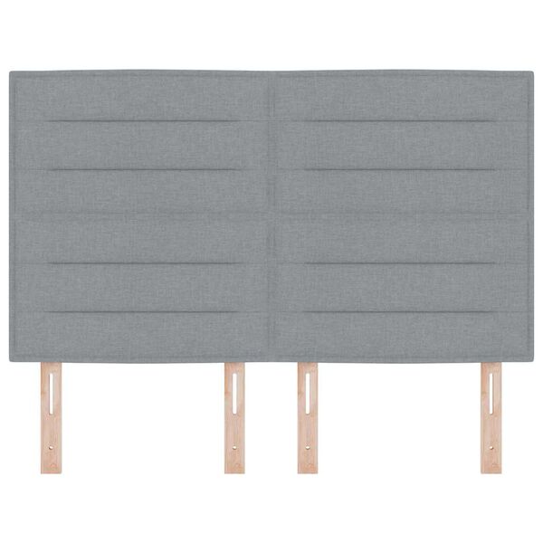 vidaXL Vzglavje z vzglavjem Svetlo siva 144 cm Umjetno usnje