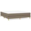 vidaXL Posteljni okvir z vzmetmi taupe 180x200 cm blago