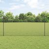 vidaXL Ograja s stebrom Siva 1,2 x 25 m Jeklo in PVC