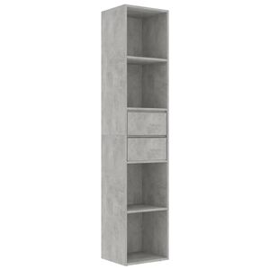 vidaXL Knjižna omara betonsko siva 36x30x171 cm iverna plo&scaron;ča