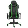 vidaXL Vrtljiv gaming stol zelen PVC