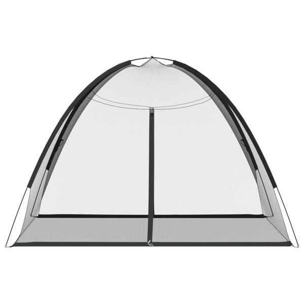 vidaXL Komarnik mongolski z vrati 220 mreža črna 200x180x135 cm