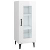 vidaXL Komoda visok sijaj bela 34,5x34x90 cm konstruiran les
