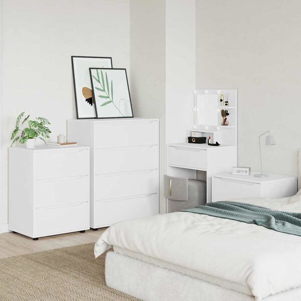 vidaXL Omare za shranjevanje 2 pcs Bela 80 x 48 x 105 cm