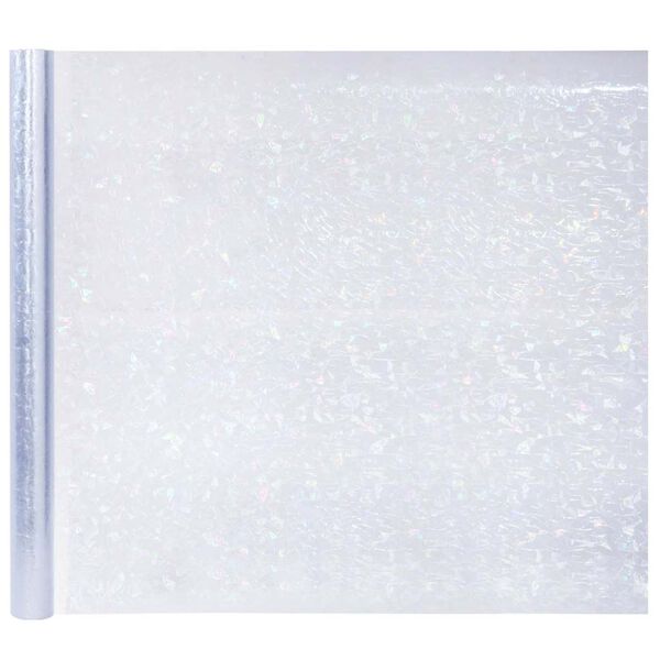 vidaXL Okenska folija 3 kosi matirana 3D vzorec mavrice PVC