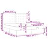 vidaXL Otomanski posteljni okvir z vzmetnicami črn 160x200cm um. usnje