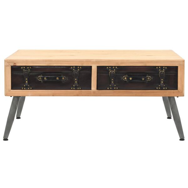 vidaXL Klubska mizica trden les jelke 115x55x50 cm