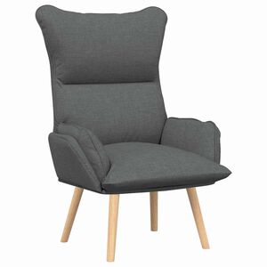 vidaXL fotelj Temno siva 69 x 74 x 93 cm Tkanina in vezan les