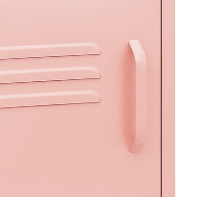 vidaXL Nočna omarica roza 35x35x51 cm jeklo