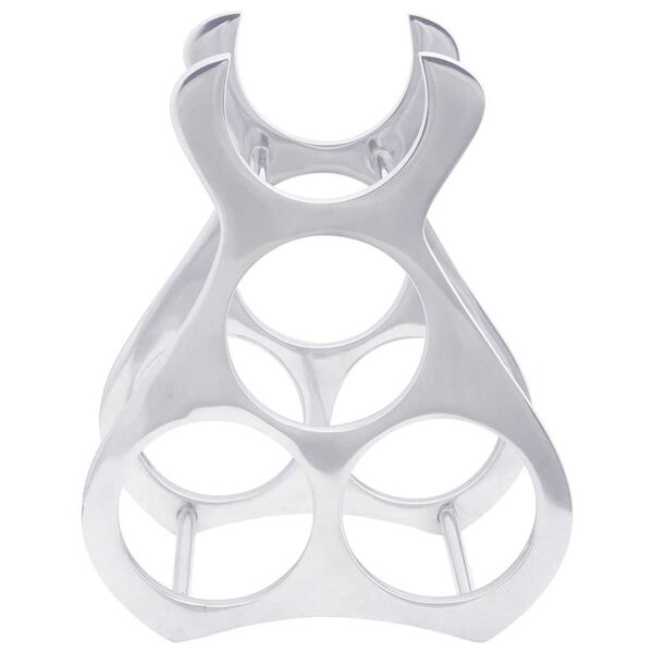 vidaXL Stojalo za vino srebrna 23 x 14 x 28 cm Aluminij