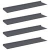 vidaXL Ležeča polica 4 pcs Antracit 80 x 18 x 2,5 cm Jeklo