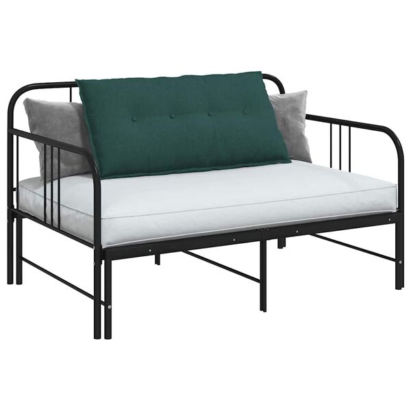 vidaXL Poglavni vzglavnik Temno zelena 100 x 19 x 50 cm blago