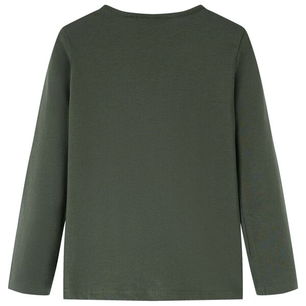 Otro&scaron;ka majica z dolgimi rokavi kaki 128