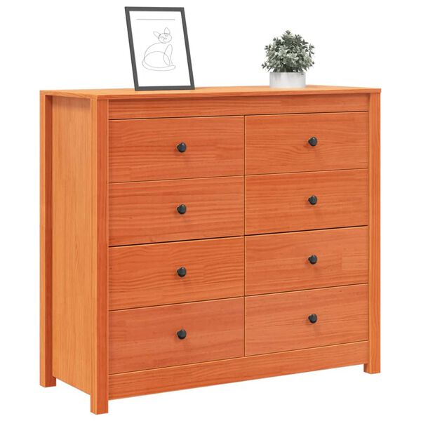 vidaXL TV omarica vo&scaron;čeno rjava 100x40x90 cm trdna borovina