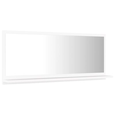 vidaXL Kopalniško ogledalo belo 90x10,5x37 cm iverna plošča