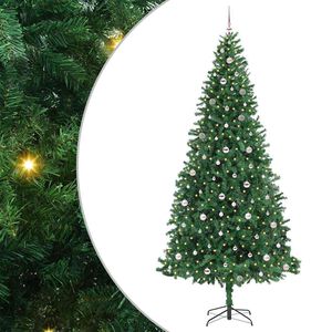 vidaXL Umestno božično drevo Zelena 300 cm PVC, kovina in plastika