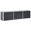 vidaXL Visoka greda pocinkano jeklo 240x40x45 cm antracitna